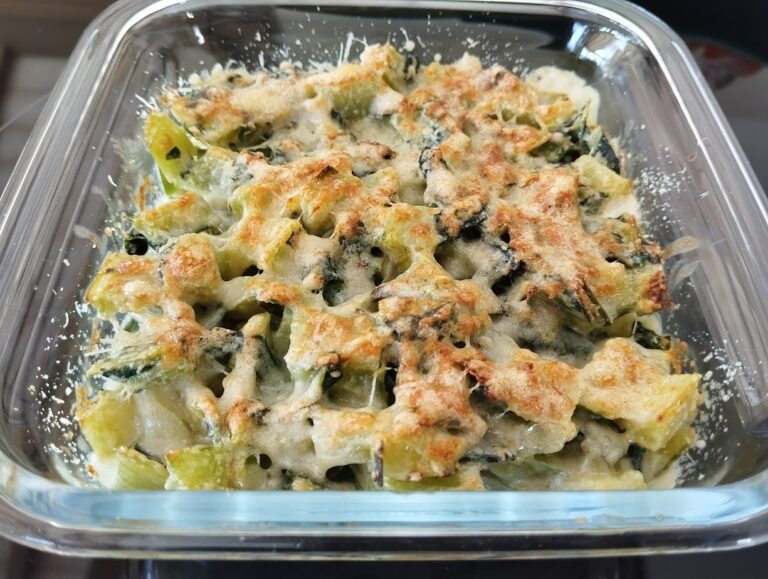 Gratin de blettes aux poireaux
