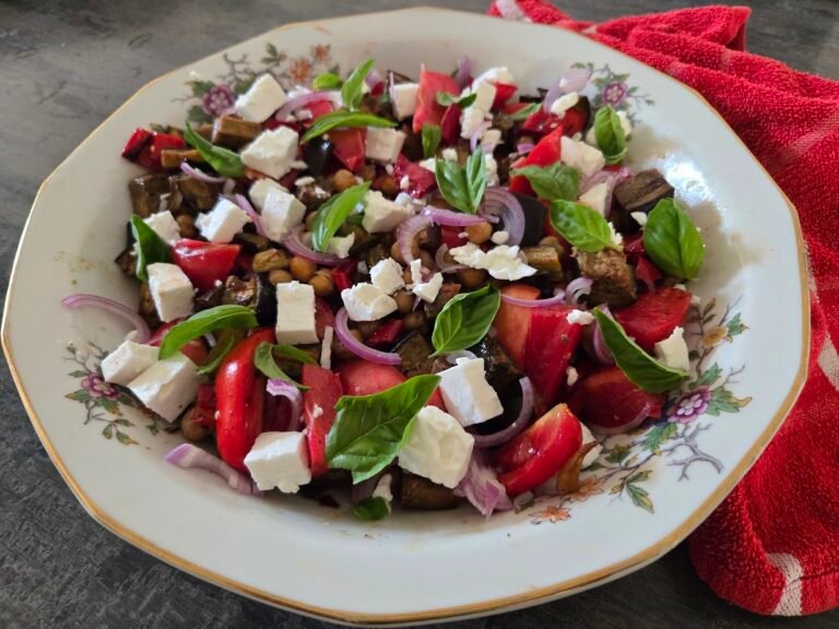 Salade d&rsquo;Aubergines grillées et féta