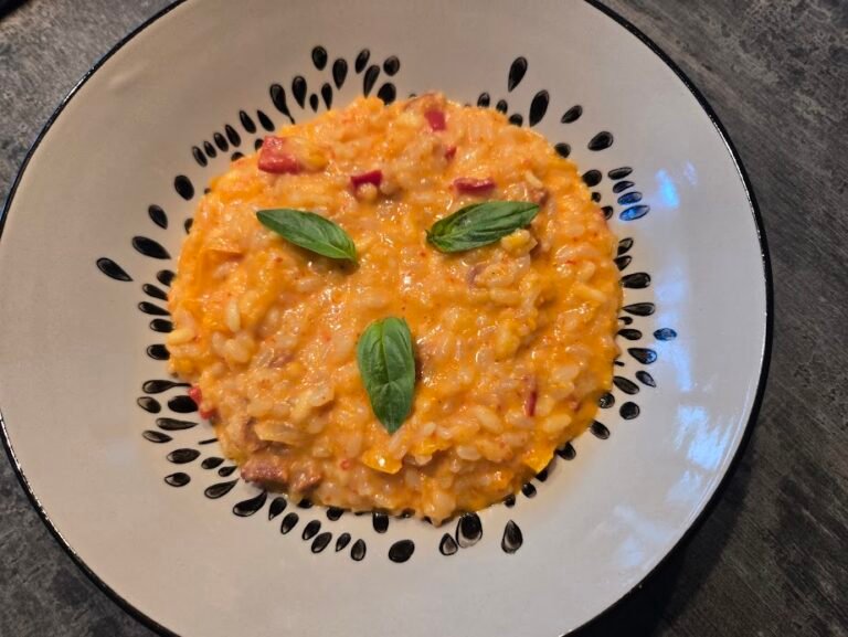 Risotto crémeux aux poivrons